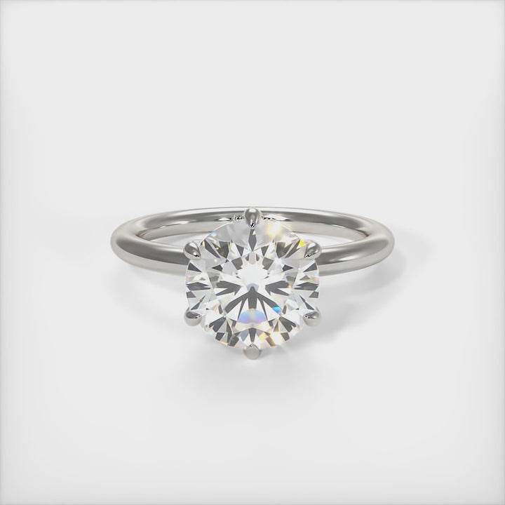Luise Round Moissanite Engagement Ring