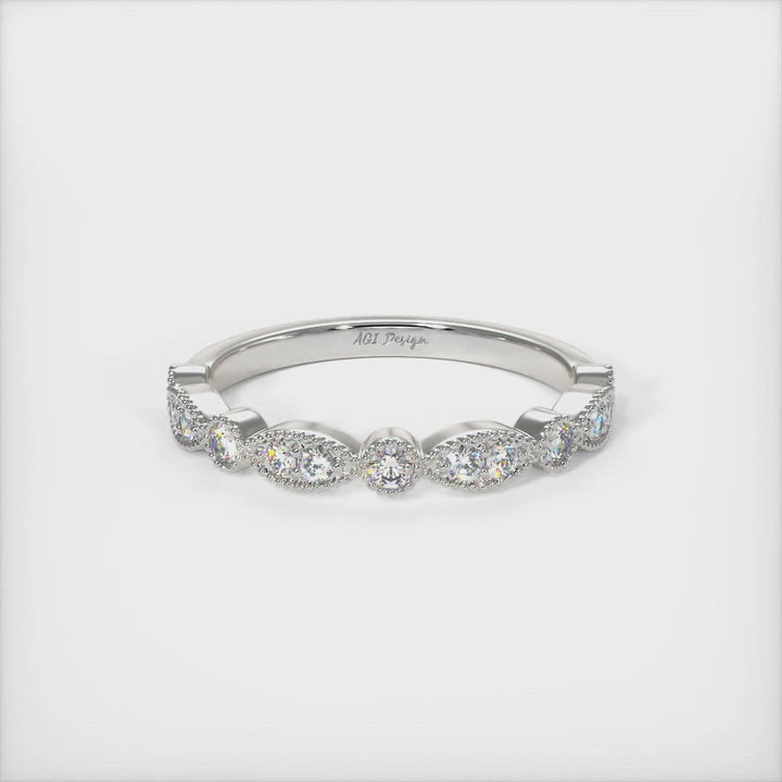 Lena Semi-Eternity Wedding Band