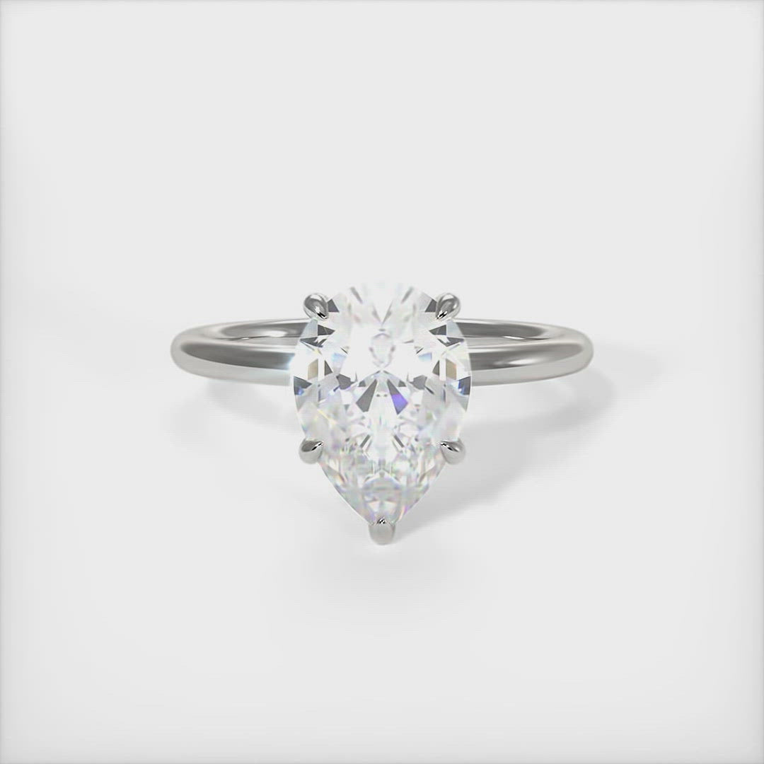 Valery Pear Shape Moissanite Engagement Ring