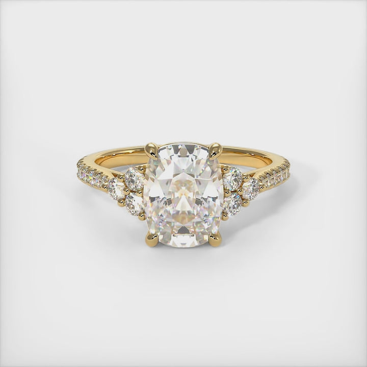 Olivia Elongated Cushion Moissanite Engagement Ring