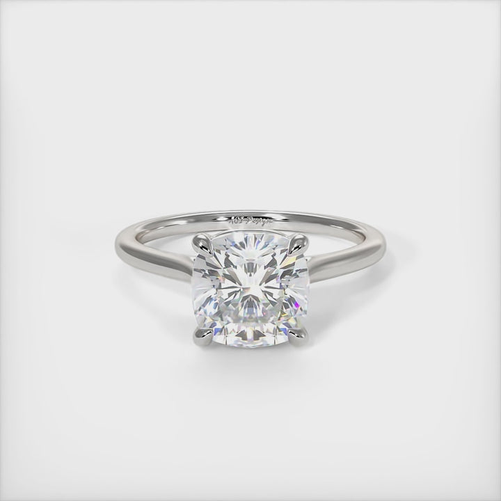 Chloe Cushion Cut Moissanite Engagement Ring