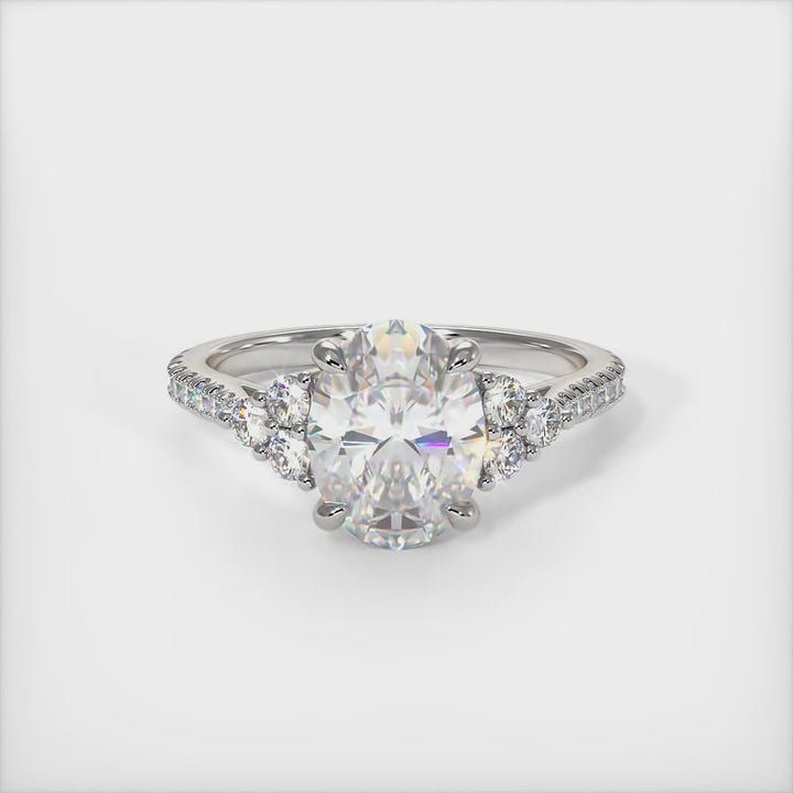 Olivia Oval Moissanite Engagement Ring