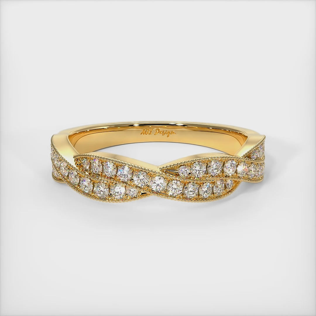 Iris Lab-Created Diamonds Wedding Band