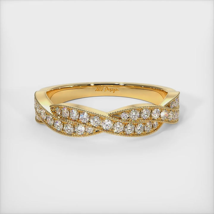 Iris Lab-Created Diamonds Wedding Band