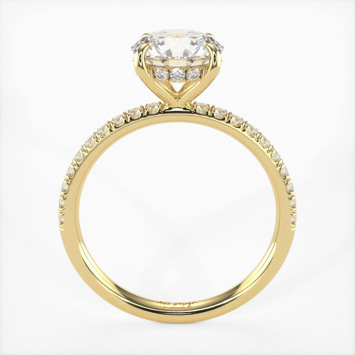 AGIDesignShop Abby Round Moissanite Engagement Ring