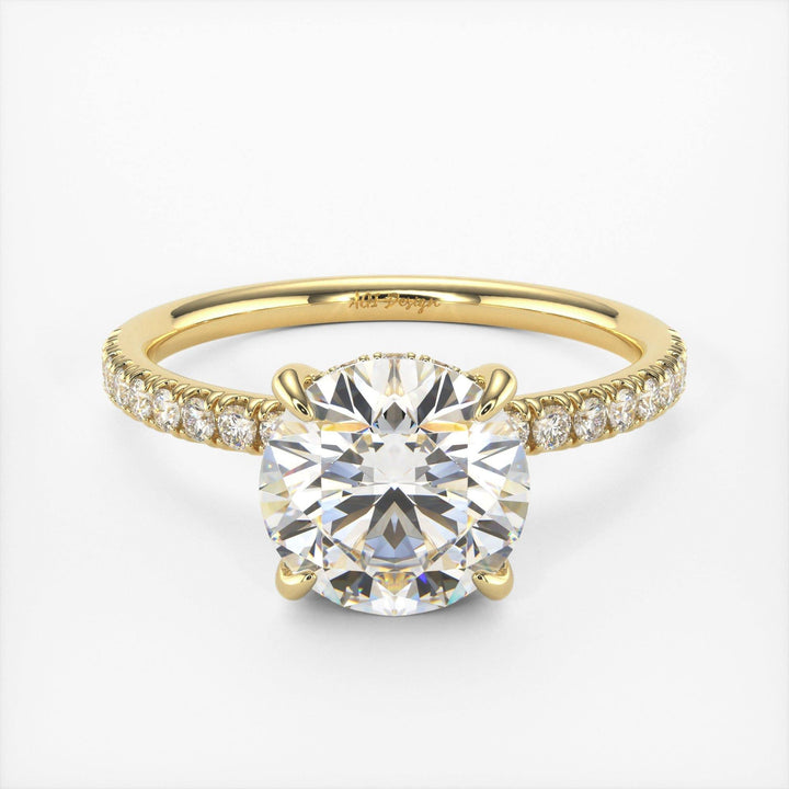 AGIDesignShop Abby Round Moissanite Engagement Ring
