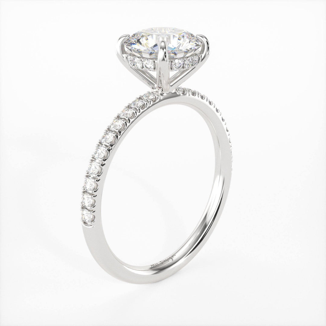 AGIDesignShop Abby Round Moissanite Engagement Ring
