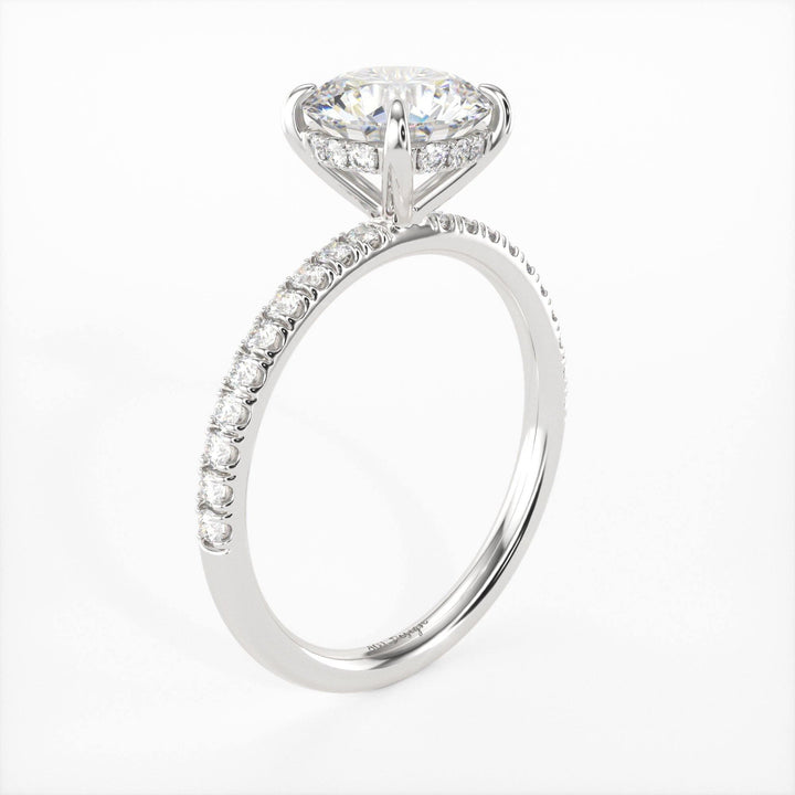 AGIDesignShop Abby Round Moissanite Engagement Ring