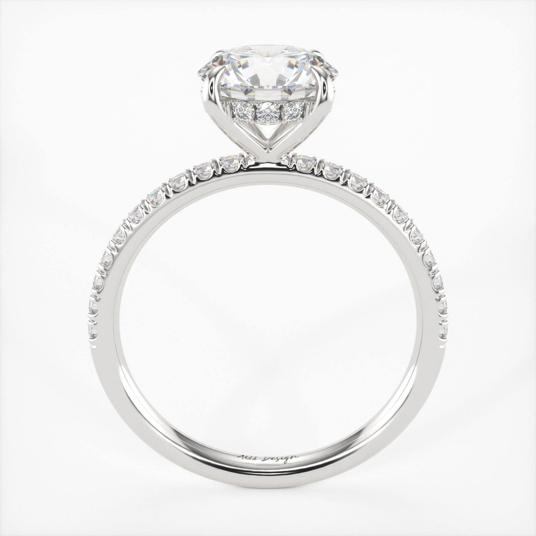 AGIDesignShop Abby Round Moissanite Engagement Ring