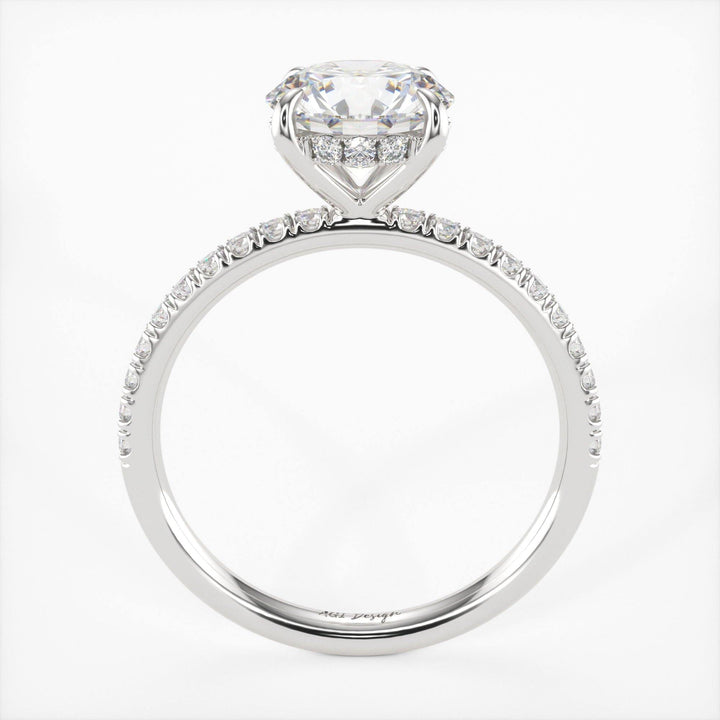 AGIDesignShop Abby Round Moissanite Engagement Ring