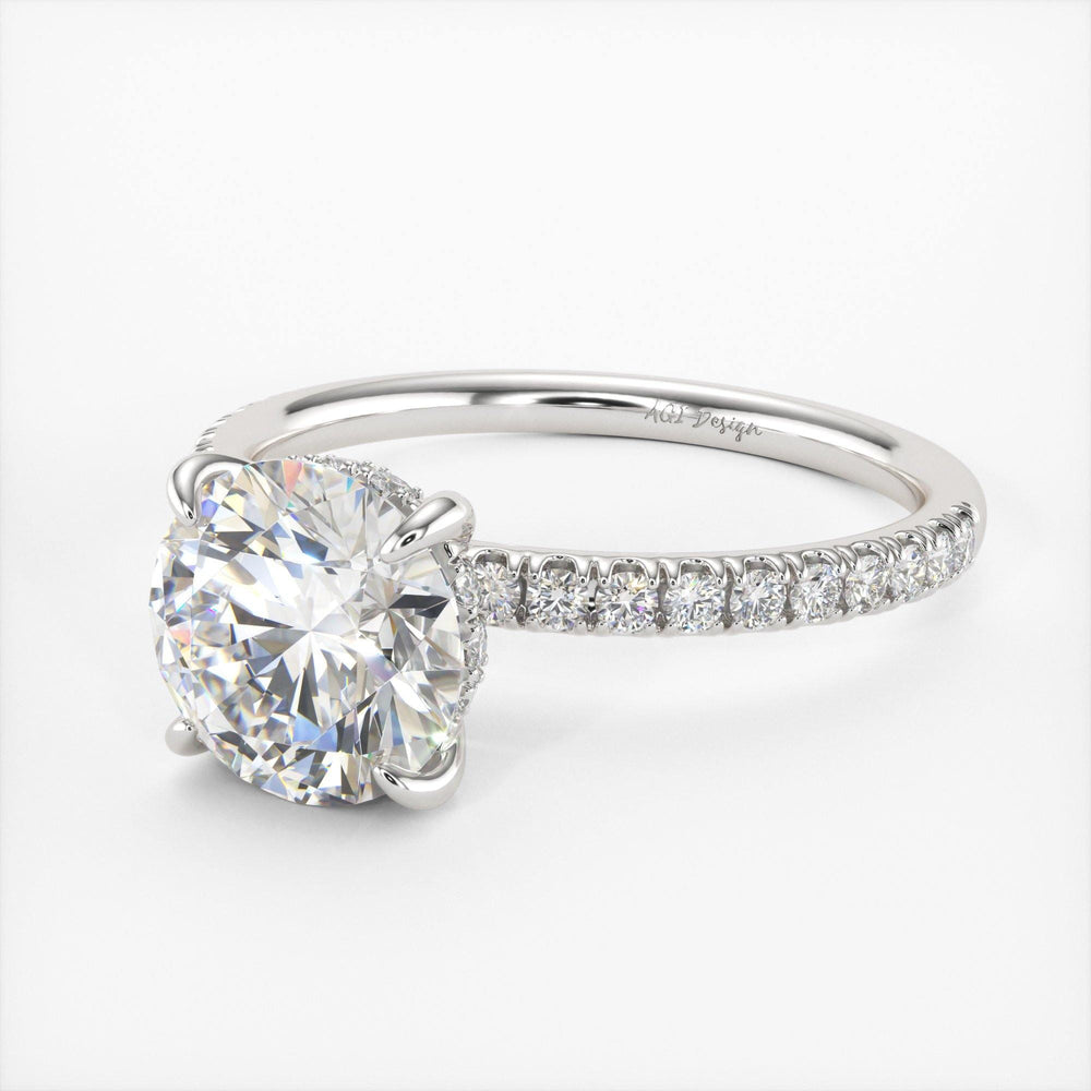 AGIDesignShop Abby Round Moissanite Engagement Ring