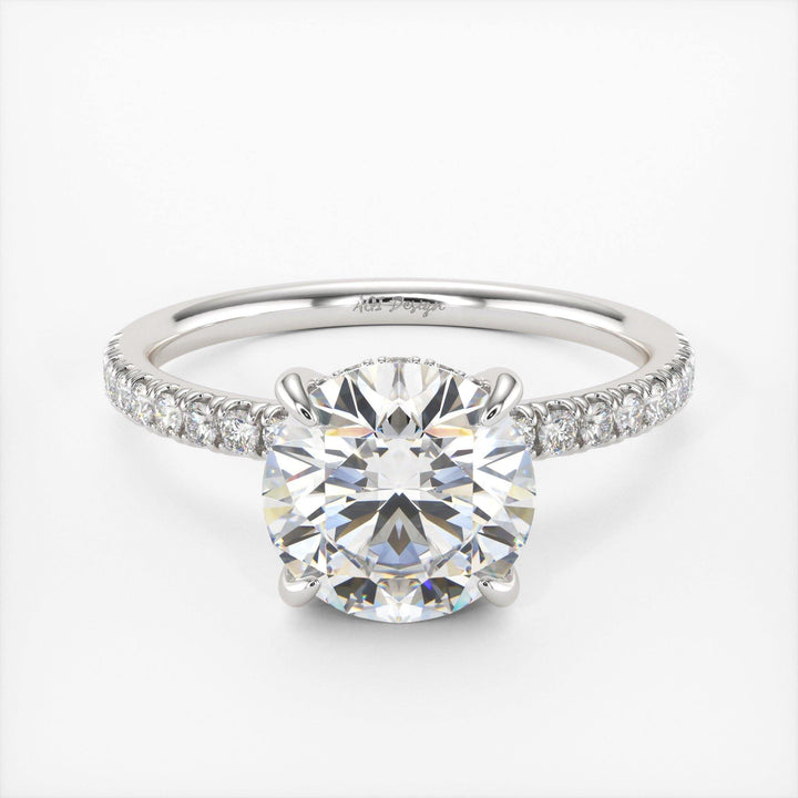 AGIDesignShop Abby Round Moissanite Engagement Ring