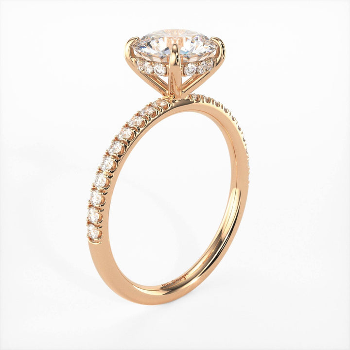 AGIDesignShop Abby Round Moissanite Engagement Ring