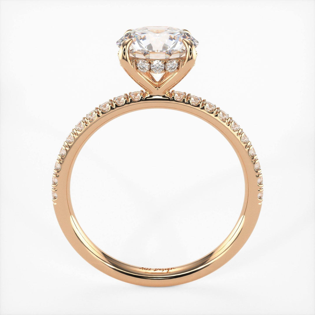 AGIDesignShop Abby Round Moissanite Engagement Ring