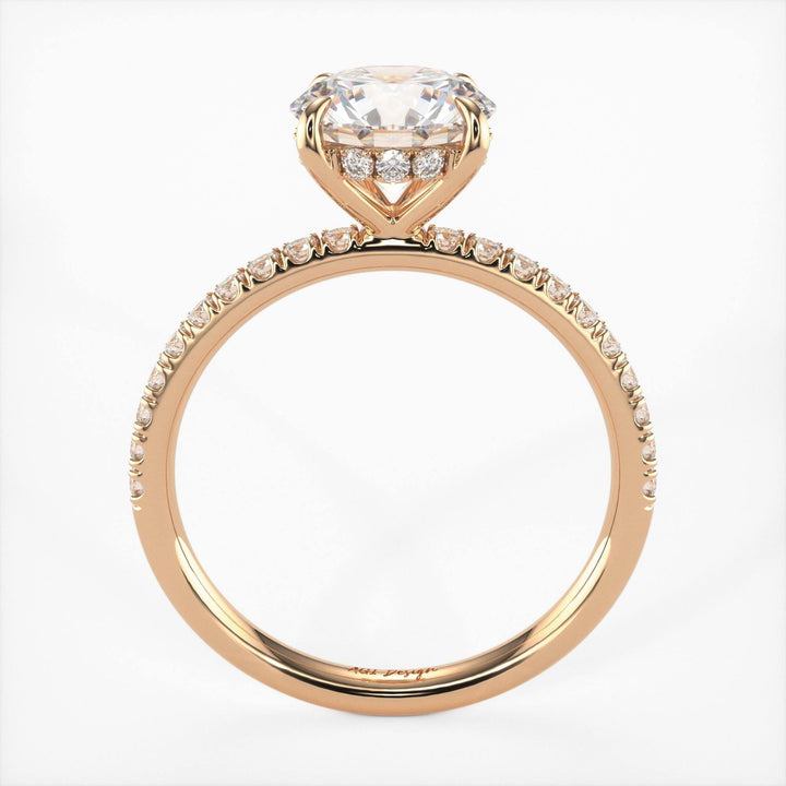AGIDesignShop Abby Round Moissanite Engagement Ring