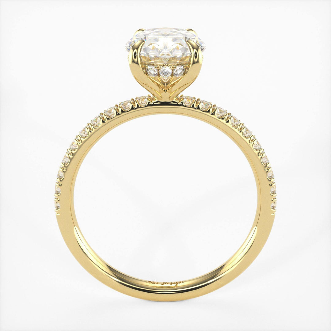 AGIDesignShop Abigail Oval Moissanite  Engagement Ring