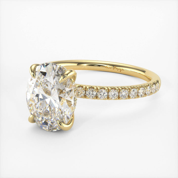 AGIDesignShop Abigail Oval Moissanite  Engagement Ring