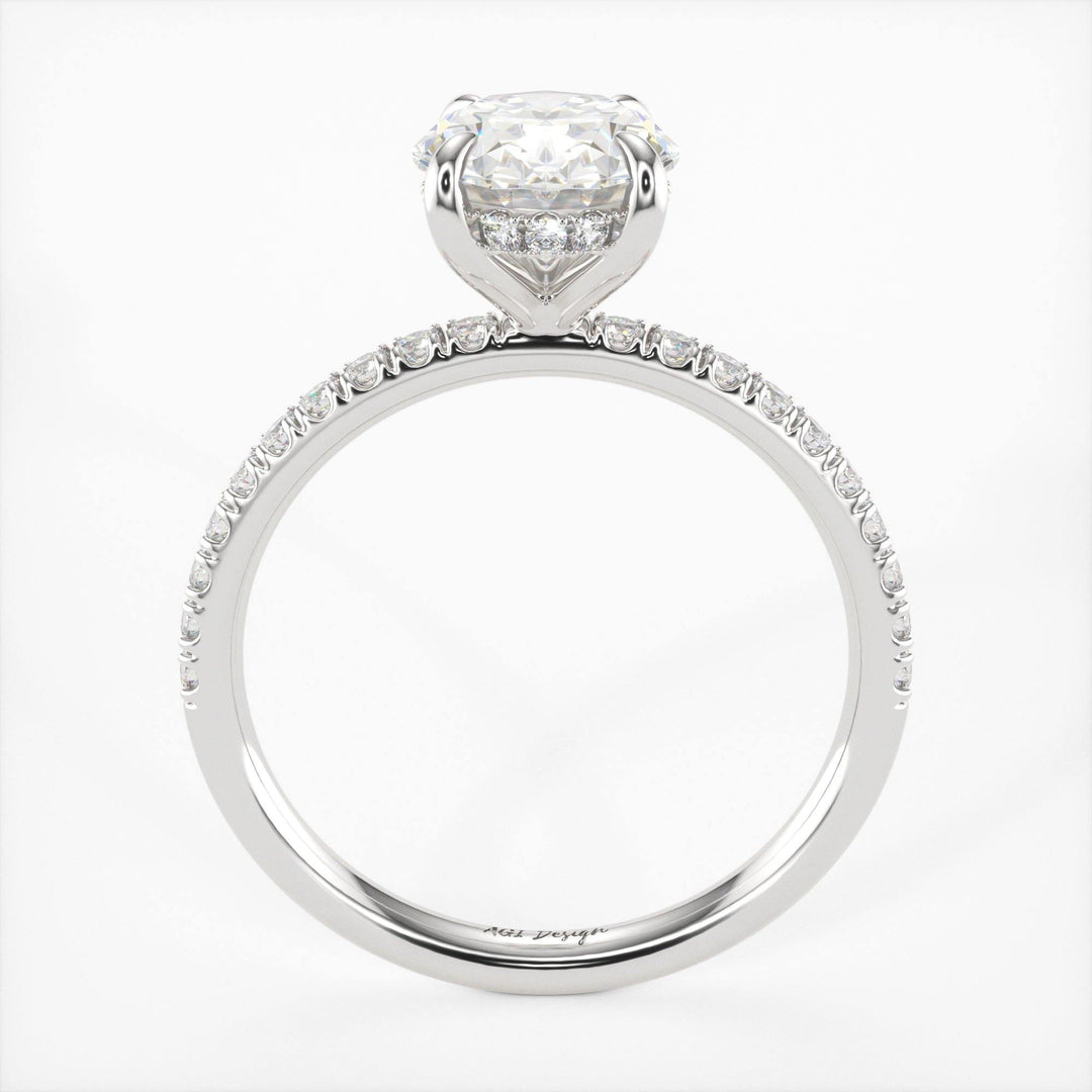 AGIDesignShop Abigail Oval Moissanite  Engagement Ring