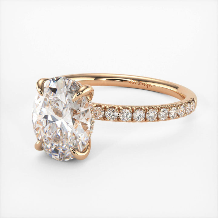 AGIDesignShop Abigail Oval Moissanite  Engagement Ring