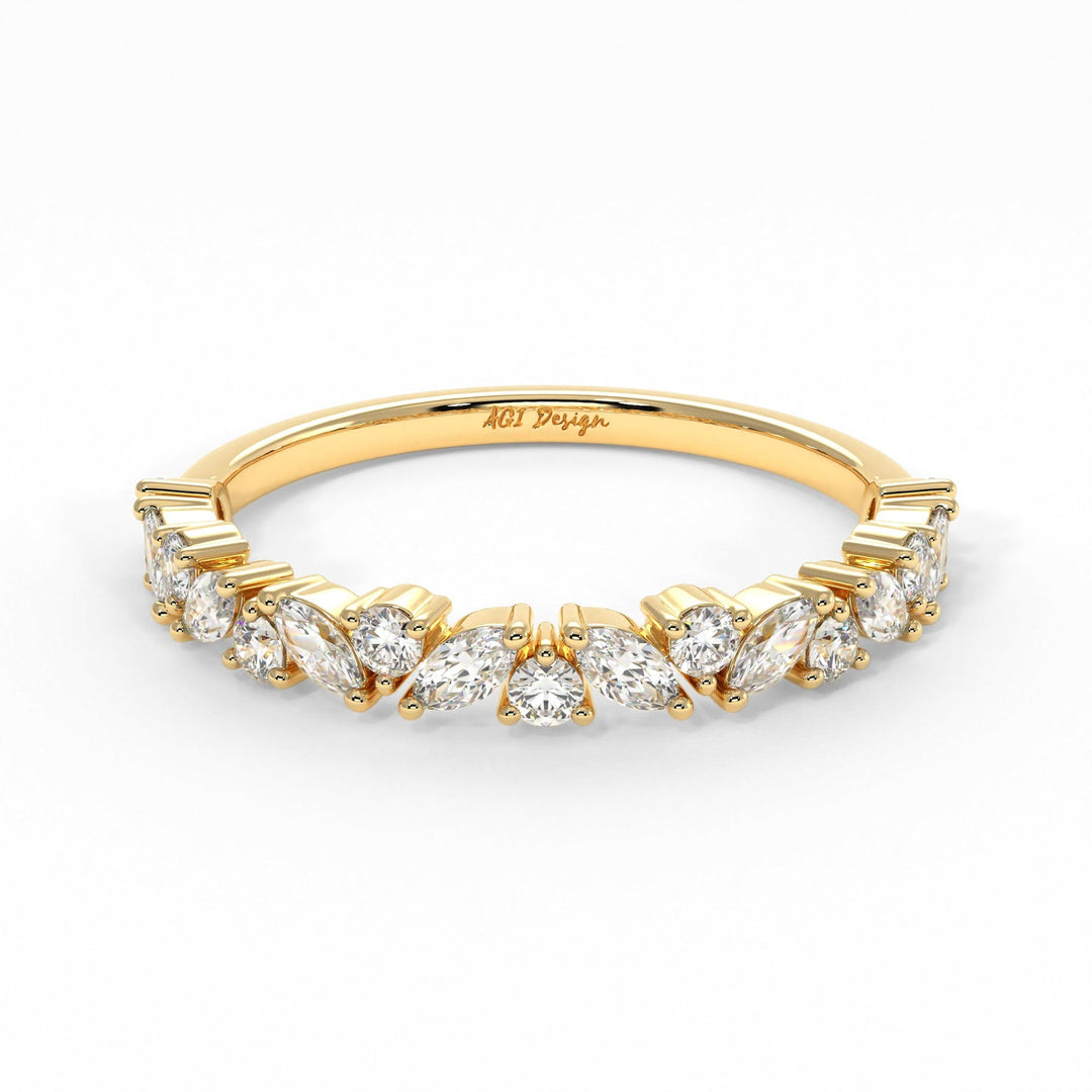 AGI Design Agnes Lab-Created Diamonds Wedding Band