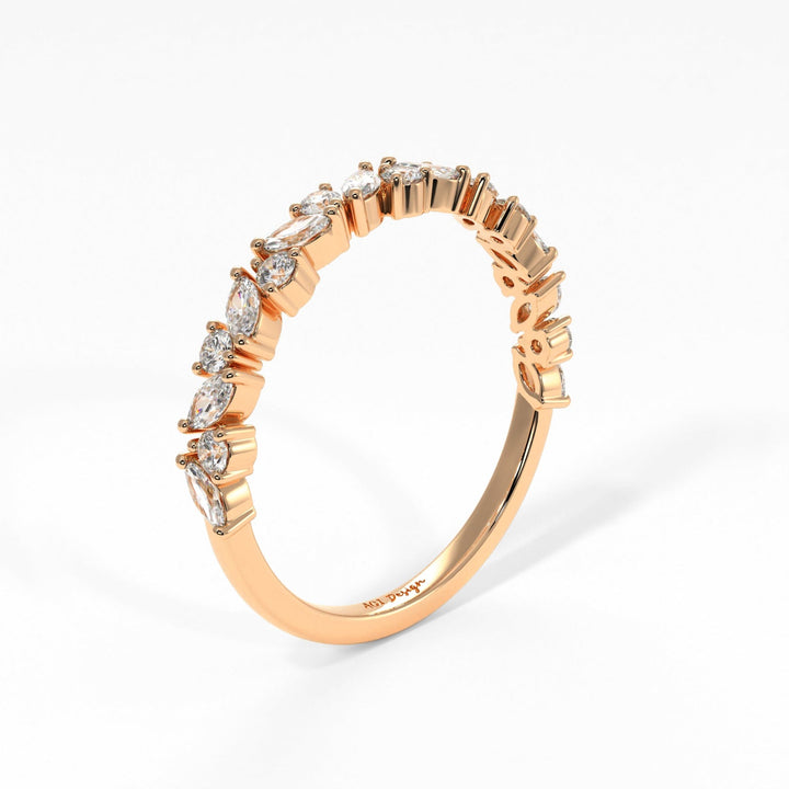 AGI Design Agnes Lab-Created Diamonds Wedding Band