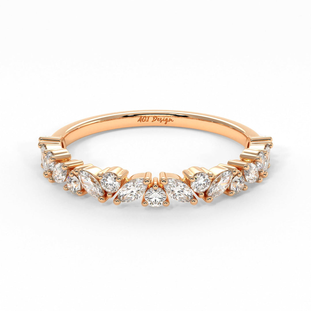 AGI Design Agnes Lab-Created Diamonds Wedding Band