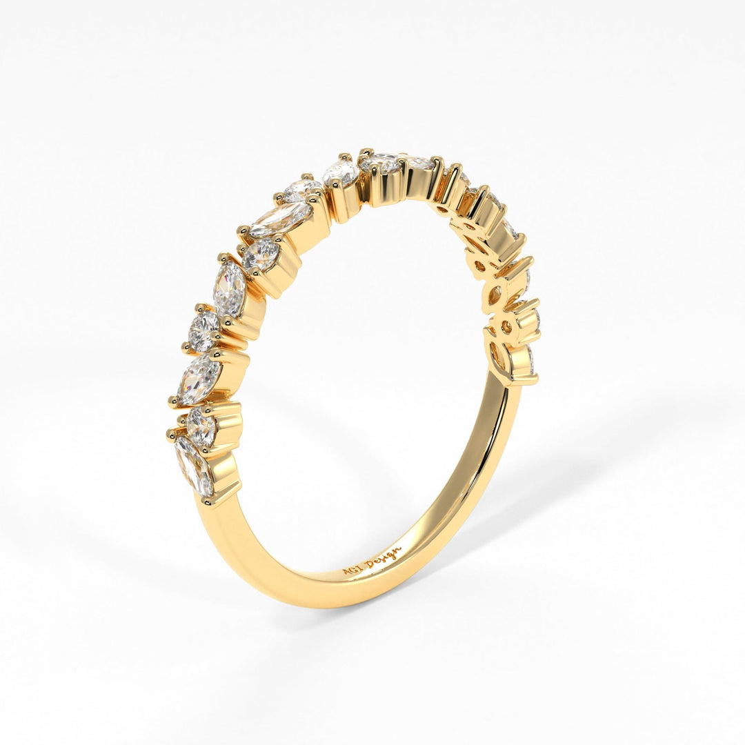 AGI Design Agnes Lab-Created Diamonds Wedding Band