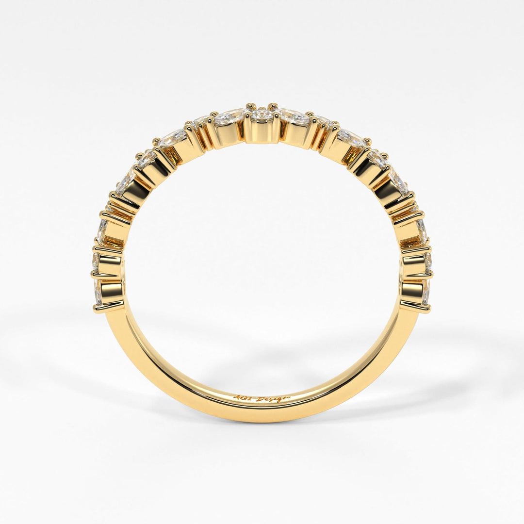 AGI Design Agnes Lab-Created Diamonds Wedding Band