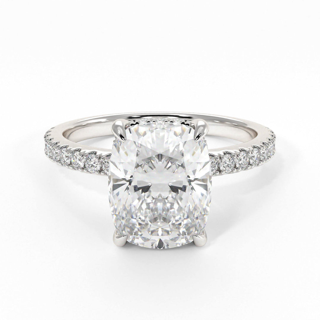 AGIDesignShop Alexandra Elongated Cushion Moissanite  Engagement Ring
