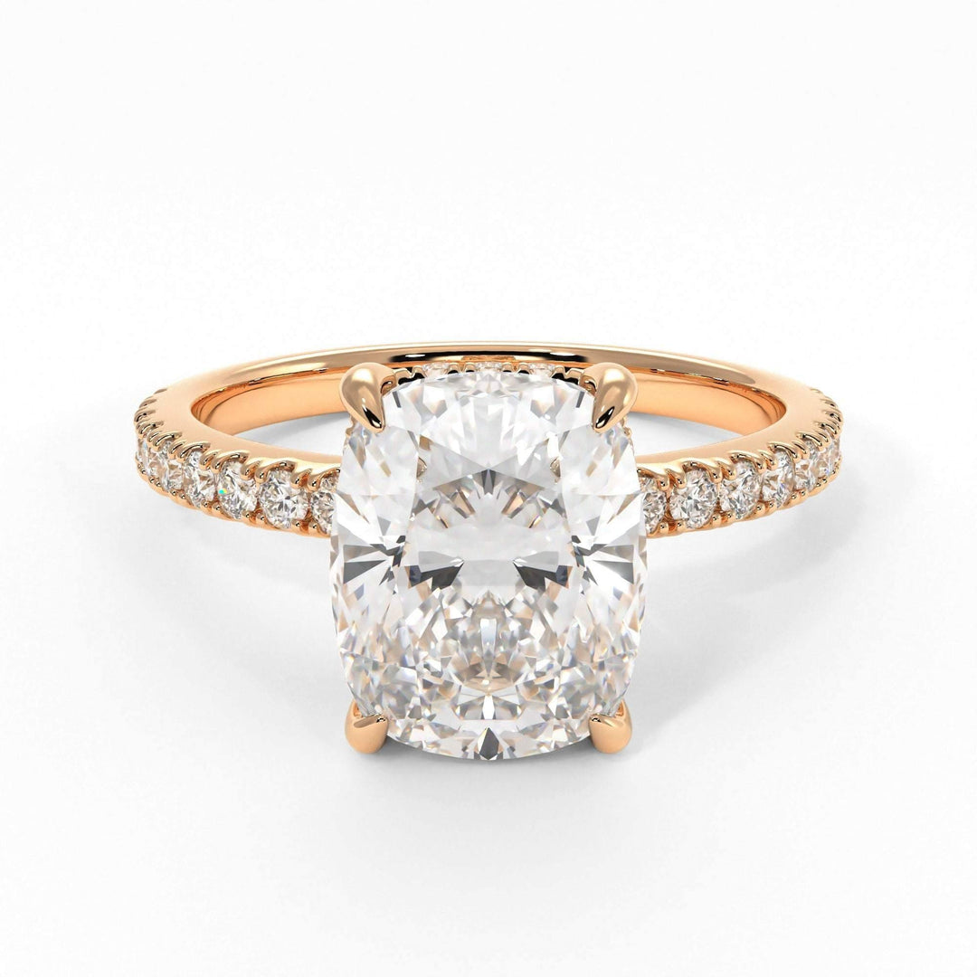 AGIDesignShop Alexandra Elongated Cushion Moissanite  Engagement Ring