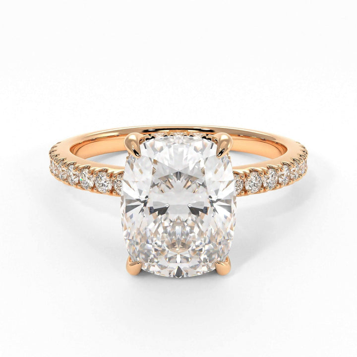 AGIDesignShop Alexandra Elongated Cushion Moissanite  Engagement Ring
