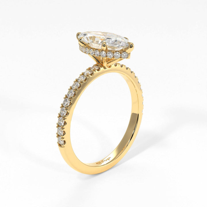 AGIDesignShop Alexandra Marquise Moissanite Engagement Ring