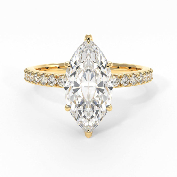 AGIDesignShop Alexandra Marquise Moissanite Engagement Ring