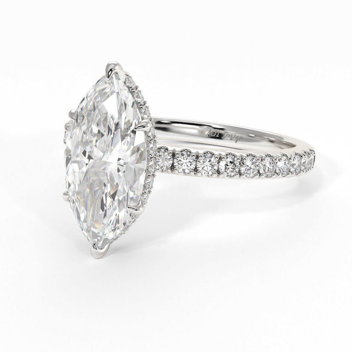 AGIDesignShop Alexandra Marquise Moissanite Engagement Ring