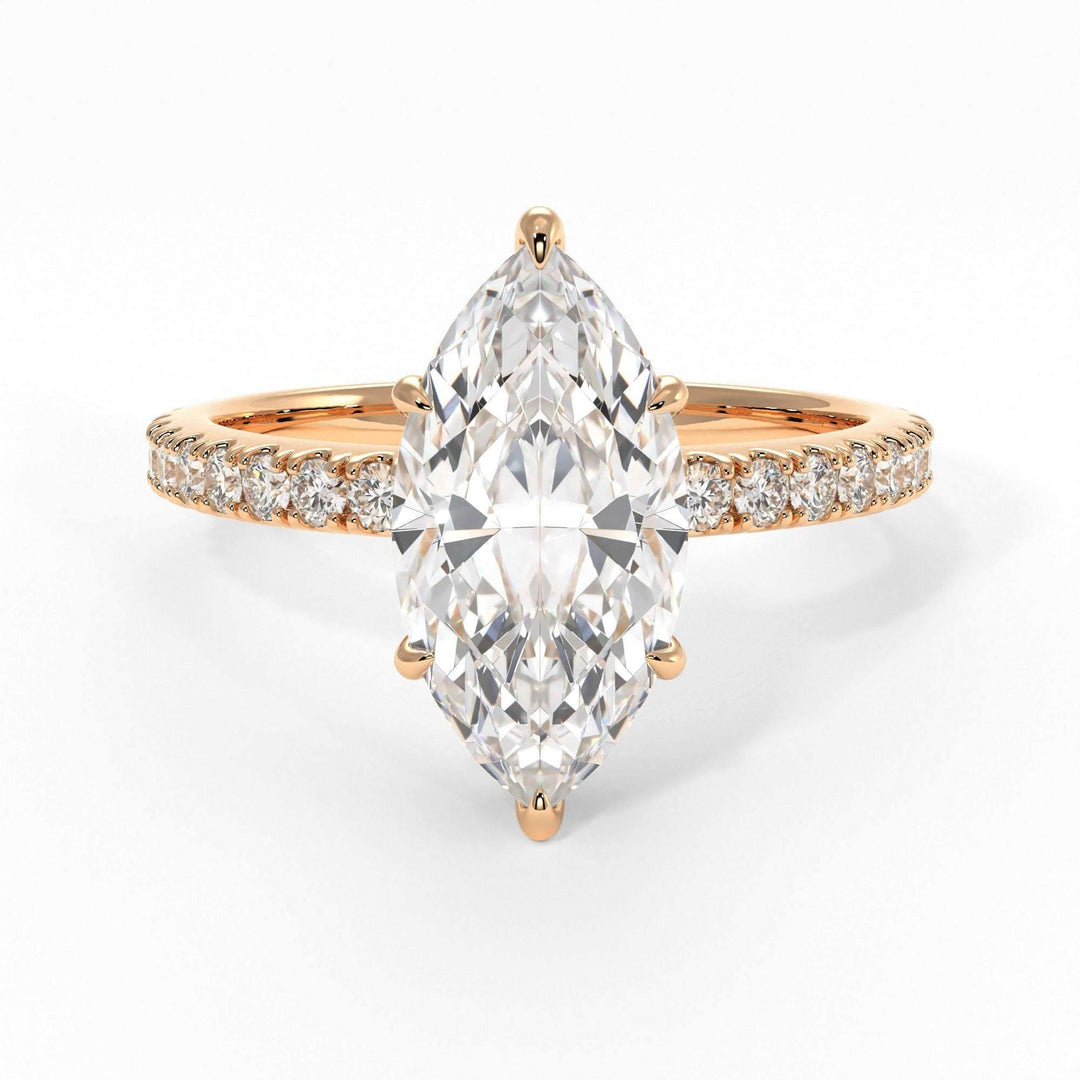 AGIDesignShop Alexandra Marquise Moissanite Engagement Ring