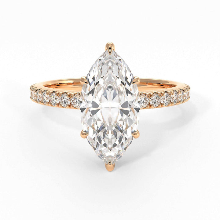 AGIDesignShop Alexandra Marquise Moissanite Engagement Ring