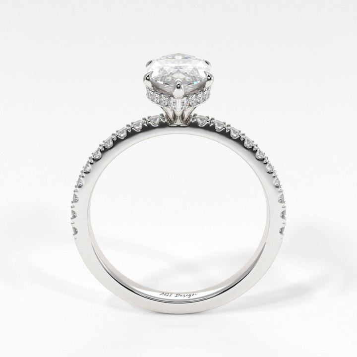 AGIDesignShop Alexandra Marquise Moissanite Engagement Ring
