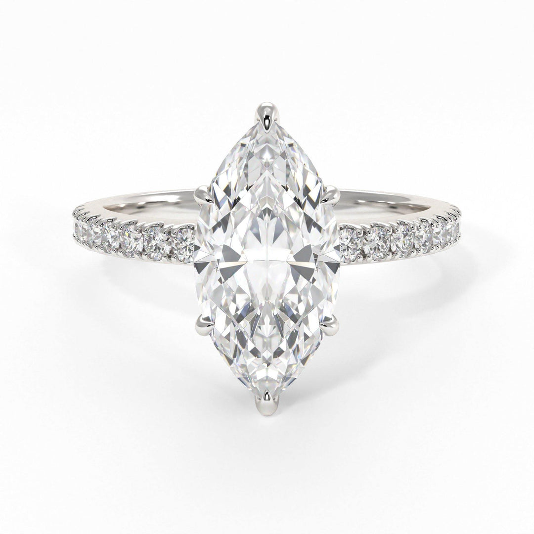 AGIDesignShop Alexandra Marquise Moissanite Engagement Ring
