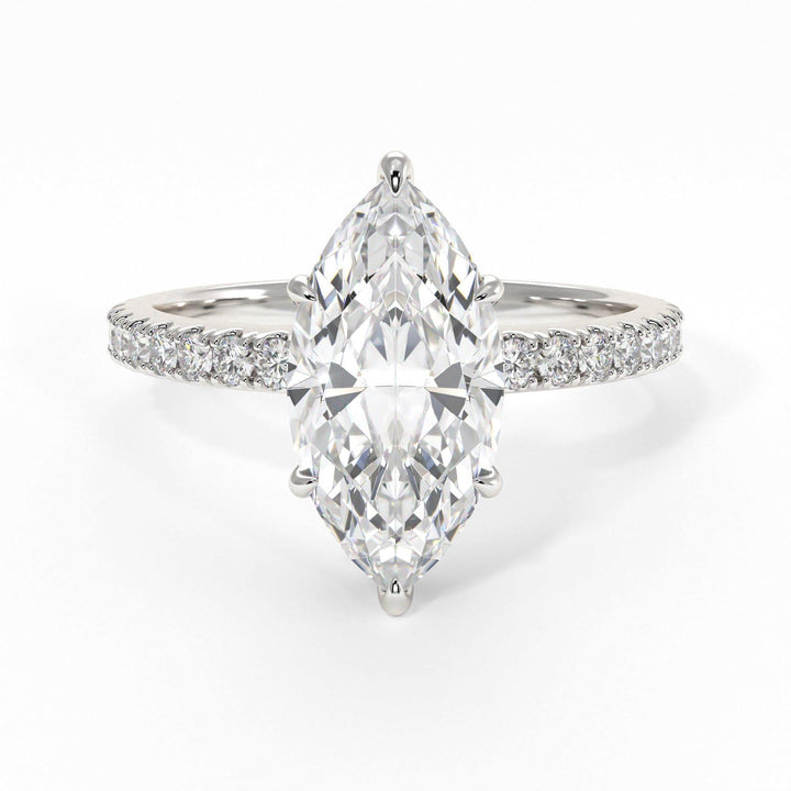 AGIDesignShop Alexandra Marquise Moissanite Engagement Ring