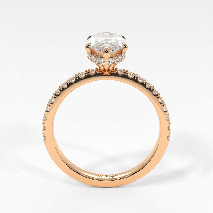 AGIDesignShop Alexandra Marquise Moissanite Engagement Ring