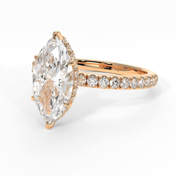 AGIDesignShop Alexandra Marquise Moissanite Engagement Ring