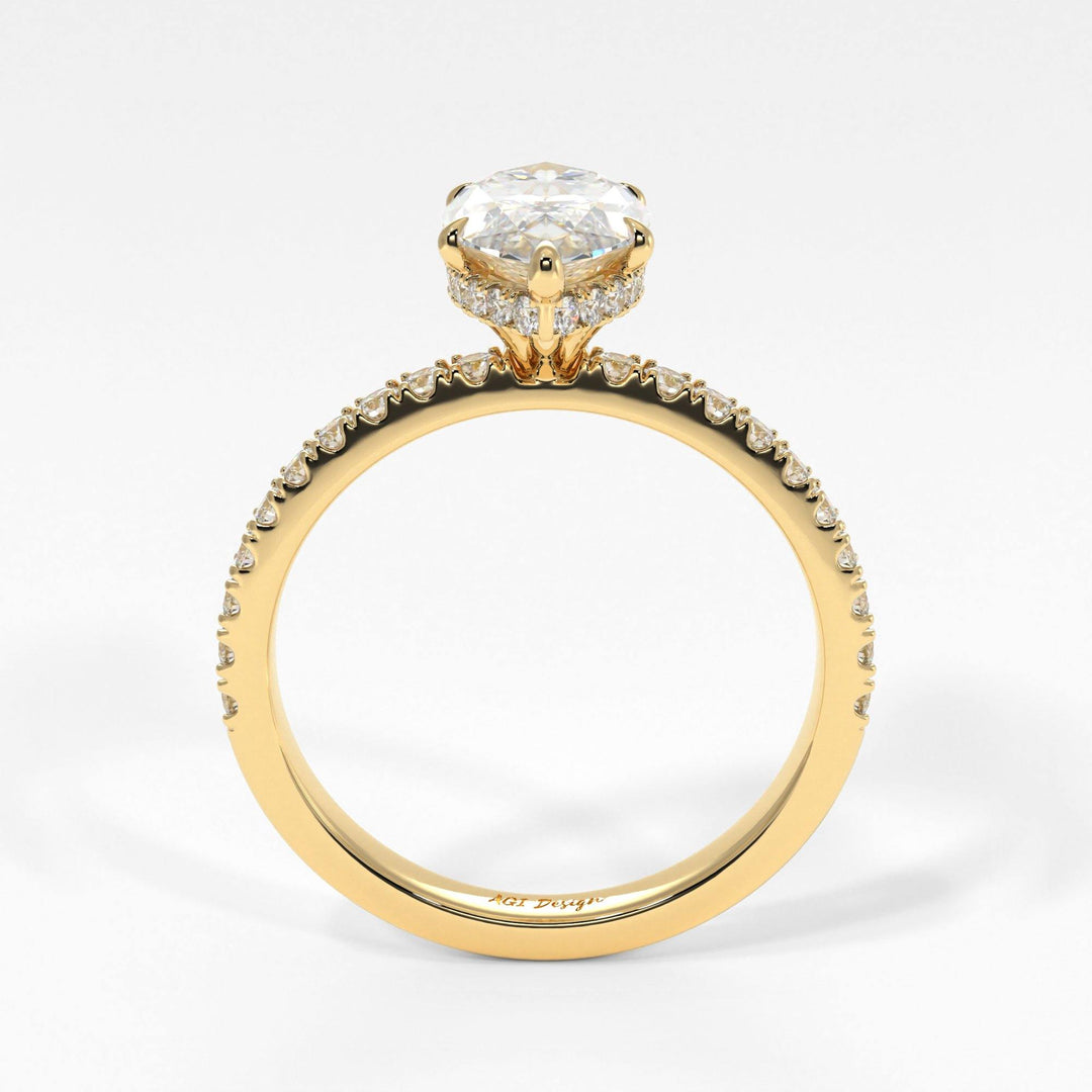 AGIDesignShop Alexandra Marquise Moissanite Engagement Ring