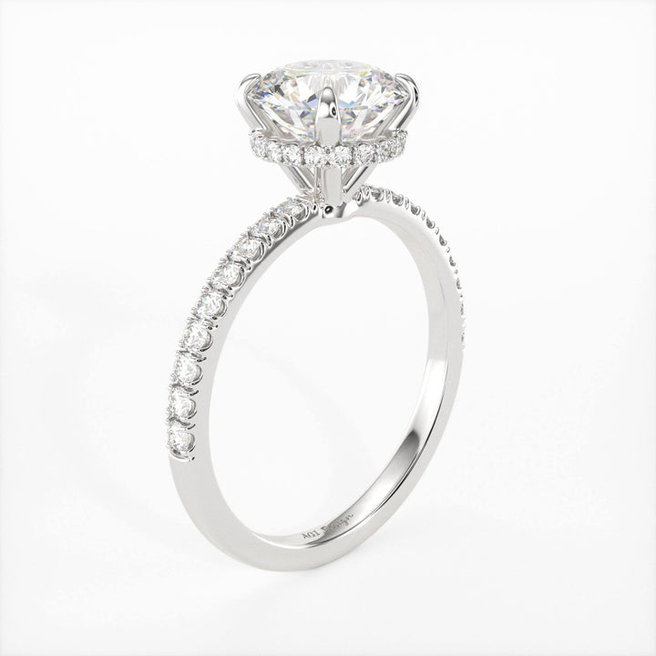 AGIDesignShop Angel Round  Moissanite Engagement Ring