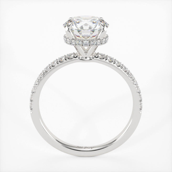 AGIDesignShop Angel Round  Moissanite Engagement Ring