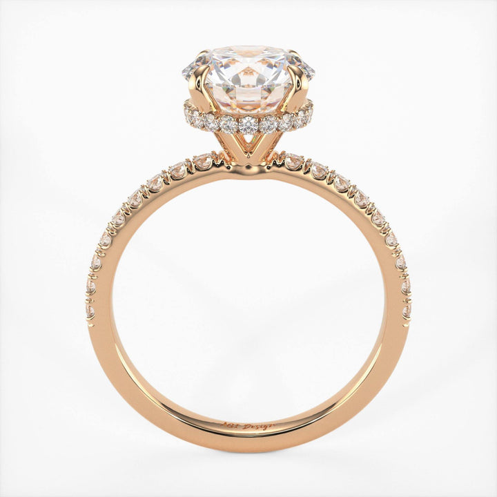 AGIDesignShop Angel Round  Moissanite Engagement Ring