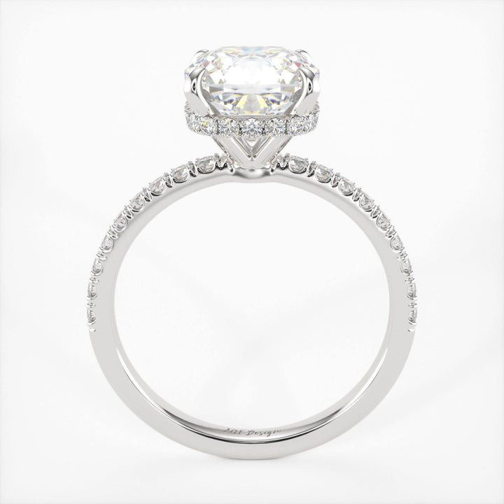 AGIDesignShop Angelina Cushion Cut Moissanite Engagement Ring