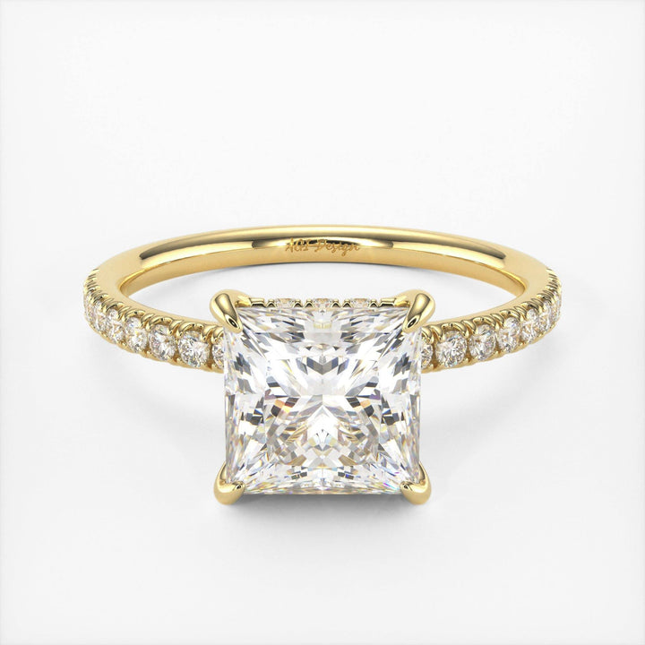 AGIDesignShop Anne Princess Cut Moissanite Engagement Ring