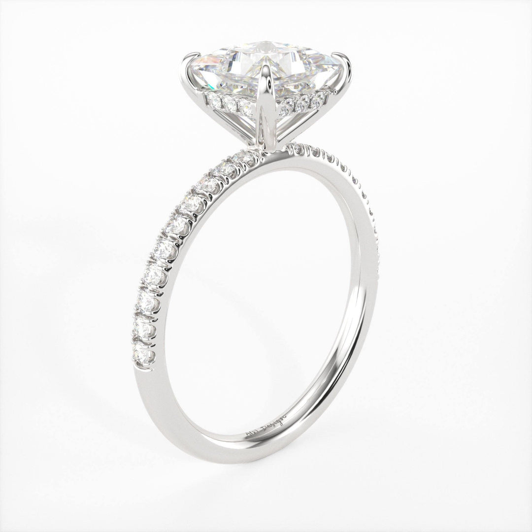 AGIDesignShop Anne Princess Cut Moissanite Engagement Ring