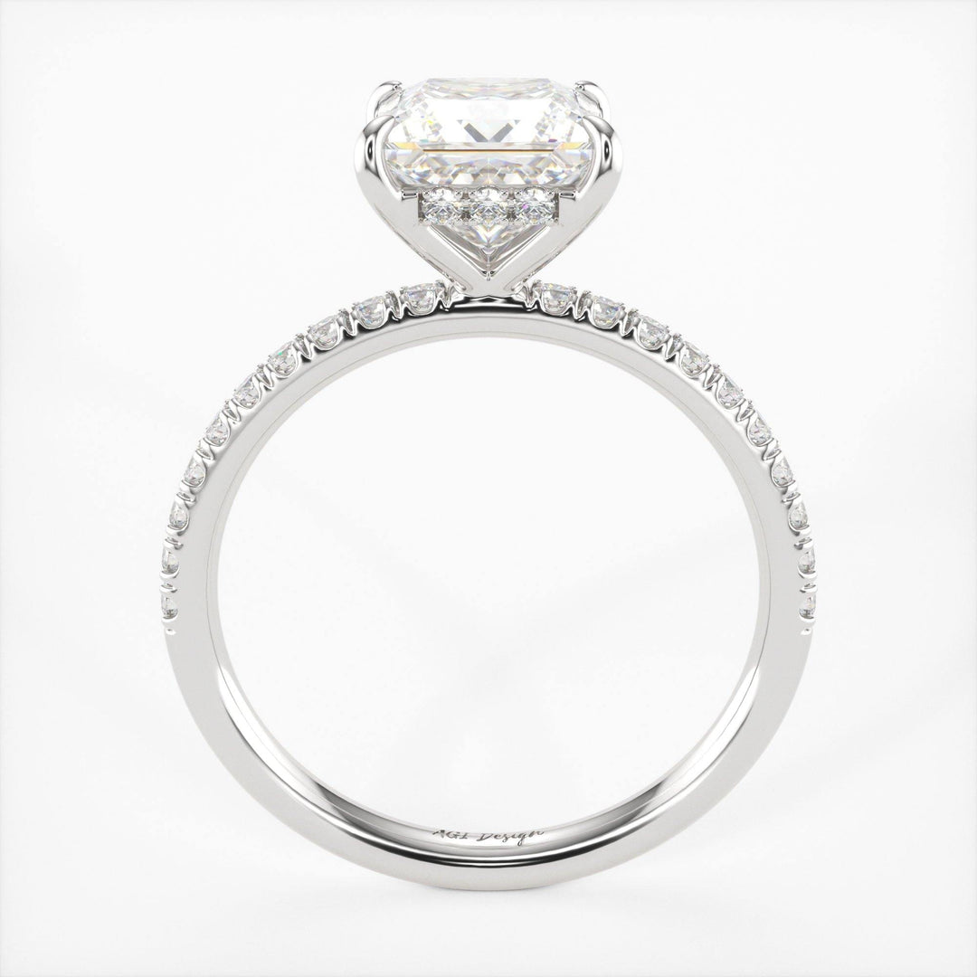 AGIDesignShop Anne Princess Cut Moissanite Engagement Ring