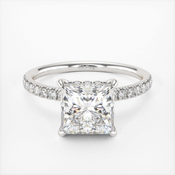 AGIDesignShop Anne Princess Cut Moissanite Engagement Ring